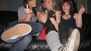 3 Girls Tear Down Your Dignity and Make you Worship our Smelly Perfect Feet