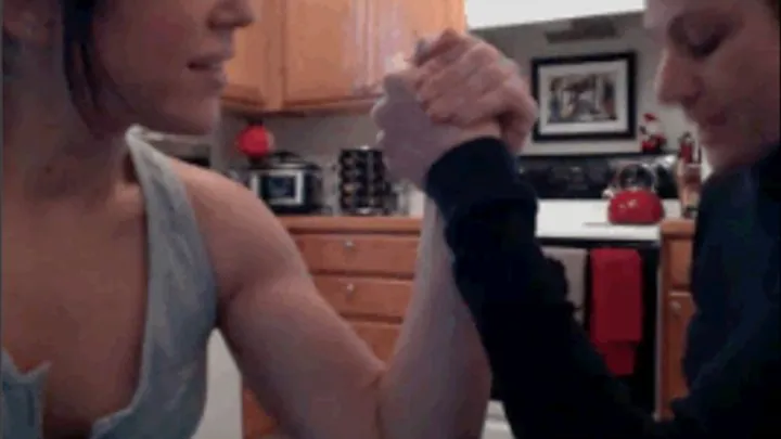 Lesbo Loses the Arm Wrestle battle