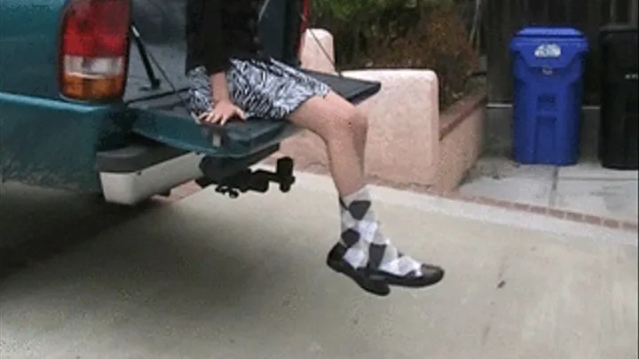 Truck wash with penny loafers & socks