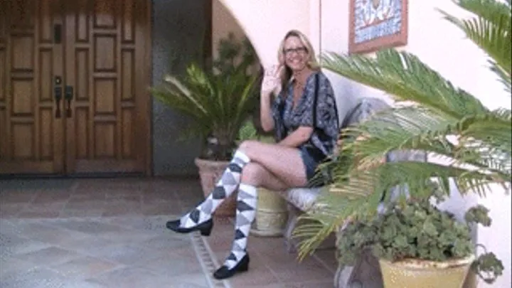 Car wash ~ Low heel loafers & argyle knee socks