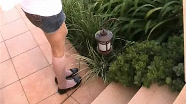 Penny loafers & knee socks ~ The patio & watering