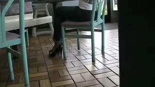 High heels & jeans @ restaurant ~ Full Clip