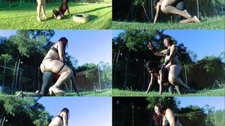 PONY GIRL DESTROYING KNEE - BY TOP BBW KATIA KELLER 256 POUNDS - CLIP 1