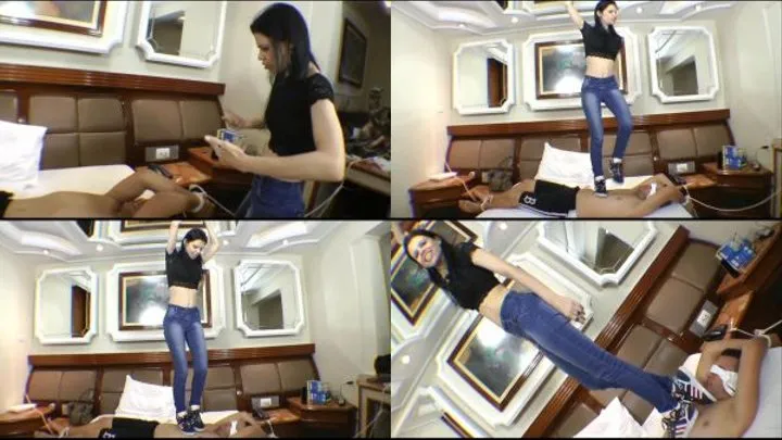 TRAMPLING TERROR HOUR ''MARCHING AND JUMPING - MISTRESS KARINA CRUEL - CLIP 1