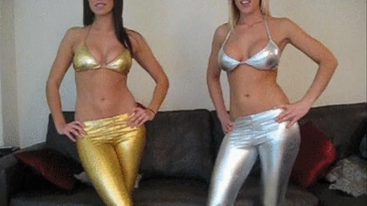 Black and Gold Shiny Asses! Worship Our Shiny Ass & Tits