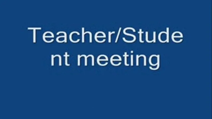 Teacher/student meeting (part 1) - format