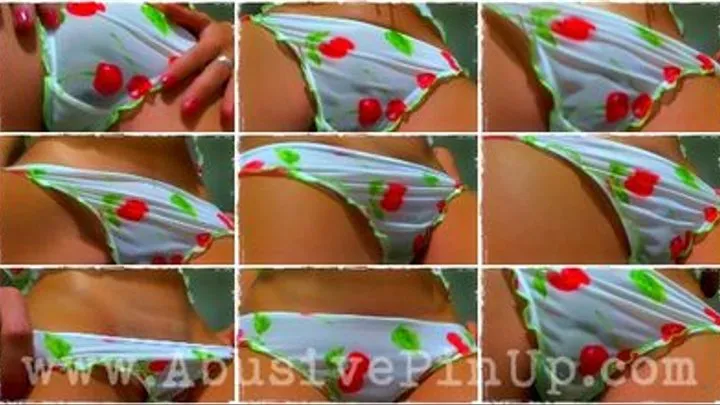 Cherry printed panty crotch worship *POV*