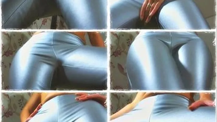 Silver leather skinny pants crotch worship *POV*