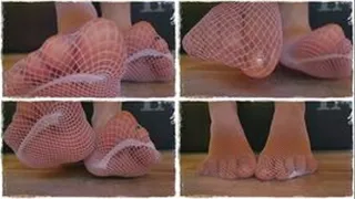 Honey Moon - White fishnets foot worship *POV*