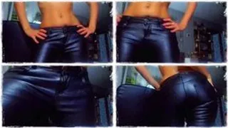 Tight Leather Pants CROTCH & ASS WORSHIP *POV*