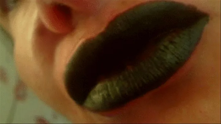 BLACK LIPSTICK applying POV