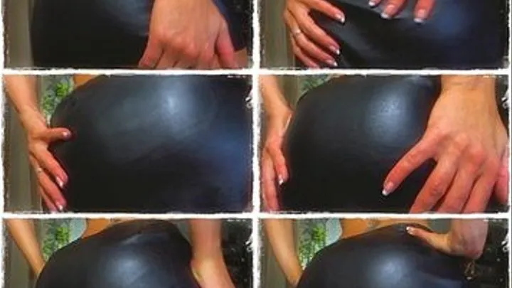 Leather upskirt - ass worship - panty peeking *POV*