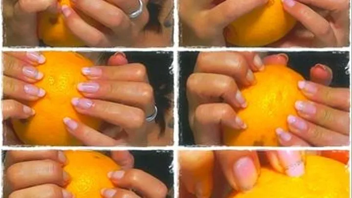 Long nails orange scratching *POV*