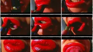 Ruby red lipstick apply *POV* ( 1080)