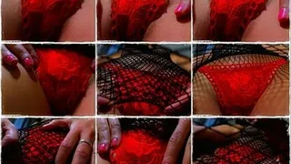 Red lace panty face sitting *POV*