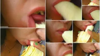 Eating banana - MOUTH FETISH *POV*