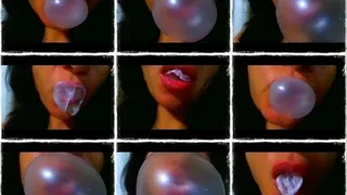 Bubble gum bubbles blowing *POV* *POV* (full HD)