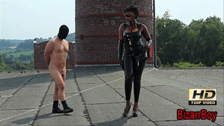 Mistress Ava Black - Black Rubber on the Roof