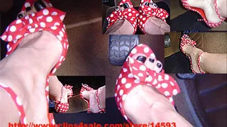 Pedal pumping pin up sandals/ black toes