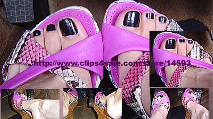 Pedal pumping GML wedges/ black toes