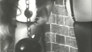 B&W BDSM Ball and Chain Bondage Flogging and Spanking