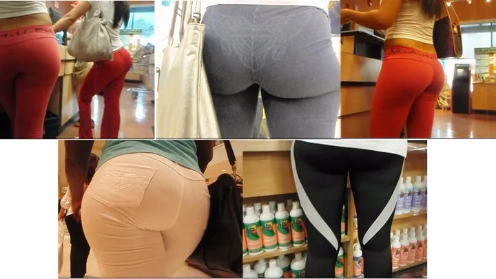 CANDID SPANDEX BIG BUTTS