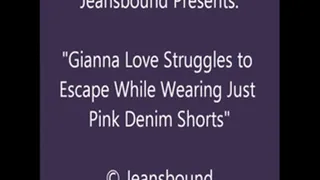 Gianna Bound in Pink Denim Shorts