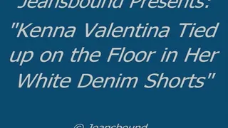 Kenna Valentina Bound in White Denim Shorts