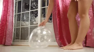 Bare Foot Clear Winter Balloon Popping