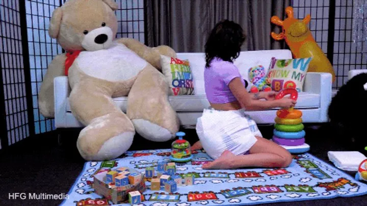 The Diaper Challenge Compilation - 4 ABDL Diaper Girls Layer As Many Diapers As Possible