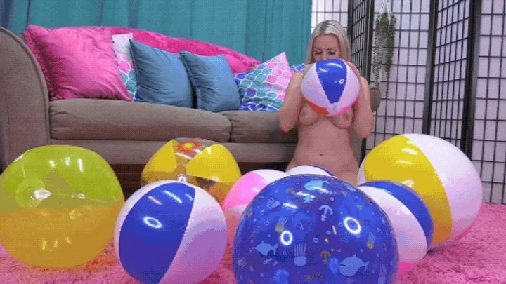 Beach Ball Popping and Destruction Compilation Clip - Features 8 Sexy Beach Ball Fetish Clips with Hot Girls Riding Beach Balls and Popping Beach Balls