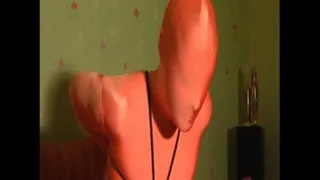 Orange Zentai tied