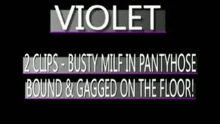 Busty Babe Violet Bound On Floor In Pantyhose!! - MPG-4 VERSION