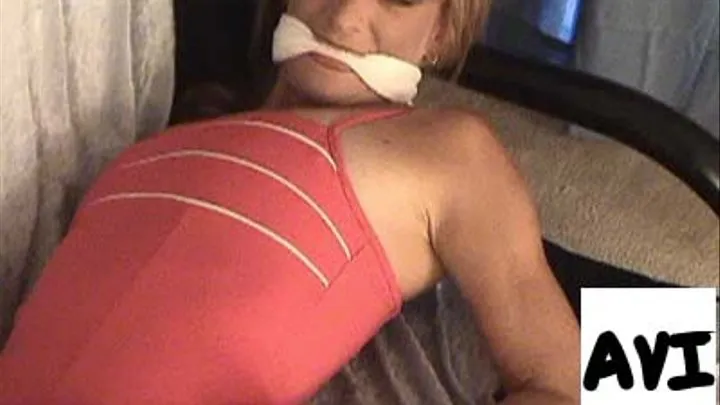 MILF Brandi Tied And Gagged In White Ropes! - AVI VERSION