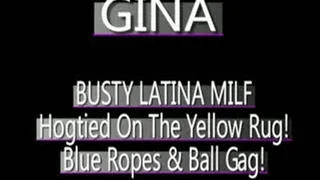 Latina MILF Gina...Bound In Blue Ropes And Ball Gag! - IPOD FORMAT