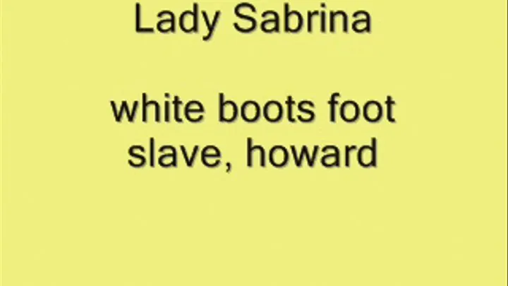 Lady Sabrina White boots for Howard