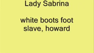 Lady Sabrina White boots for Howard