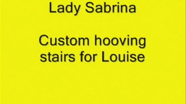 Lady Sabrina Custom Hoovering Stairs for Louise