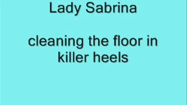 Lady Sabrina floor clean in heels