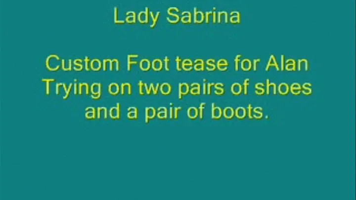 Lady Sabrina foot tease for Alan