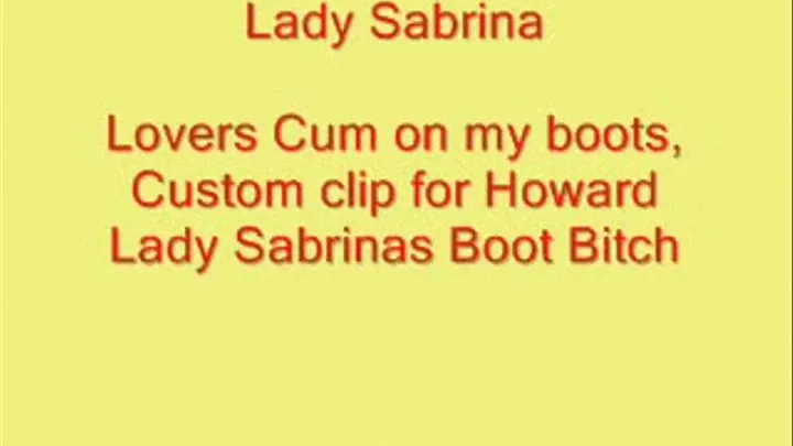 Lady Sabrina Custom boot cleaning clip for Howard