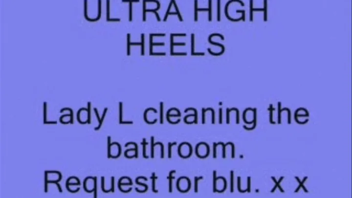 Lady L req for Blu cleaning bathroom