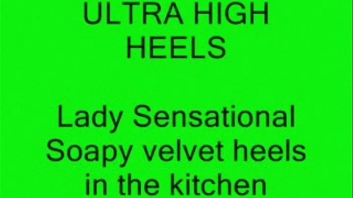 Lady sensational soapy velvet heels