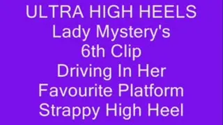 Lady Mystery driving her car in her fav shoes