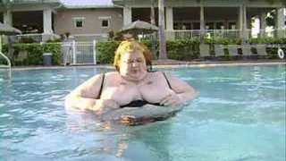 BIG Belly Plop and Drop and Public Nudity in the Pool