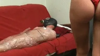 Electro punishment in Clingfilm 3