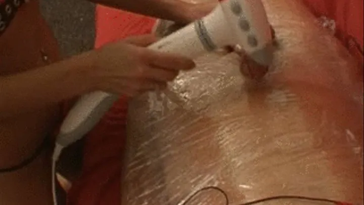 Electro punishment in Clingfilm 4