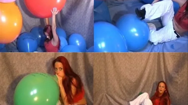 Aline blue balloons