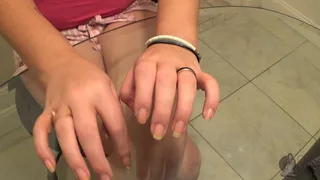 Finger Nails Tapping on Glass