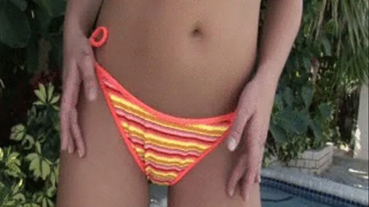 Pool Side Masturbation